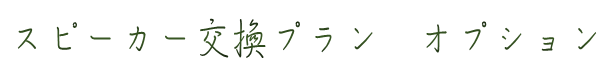 スピーカー交換プラン オプション