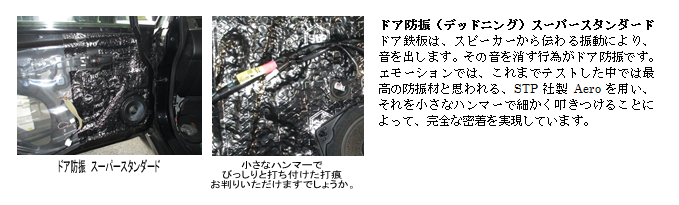 ドア防振(デットニング)スーパースタンダード